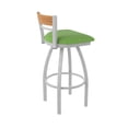 thumbnail image 2 of 881 Revelle 25" Swivel Counter Stool with Anodized Nickel Finish, Medium Back and Graph Parrot Seat, 2 of 5