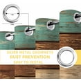 thumbnail image 6 of Teal Turquoise Wooden Blackout Curtains for Bedroom/Living Room, Thermal Insulated Kitchen Curtains, Rustic Retro Farmhouse Western Country Grommet Darkening Window Treatment Drapes 27.5"x39"x2, 6 of 8