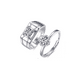 thumbnail image 1 of 2 Anillos De Pareja Plata 925 Compromiso Promesa Ajustable plata, 1 of 4