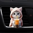 thumbnail image 4 of Naierhg Cute Kitten Car Vent Clips Refillable Car Diffuser Cat Air Vent Clips Car Air Freshener for Aesthetic Air, 4 of 8