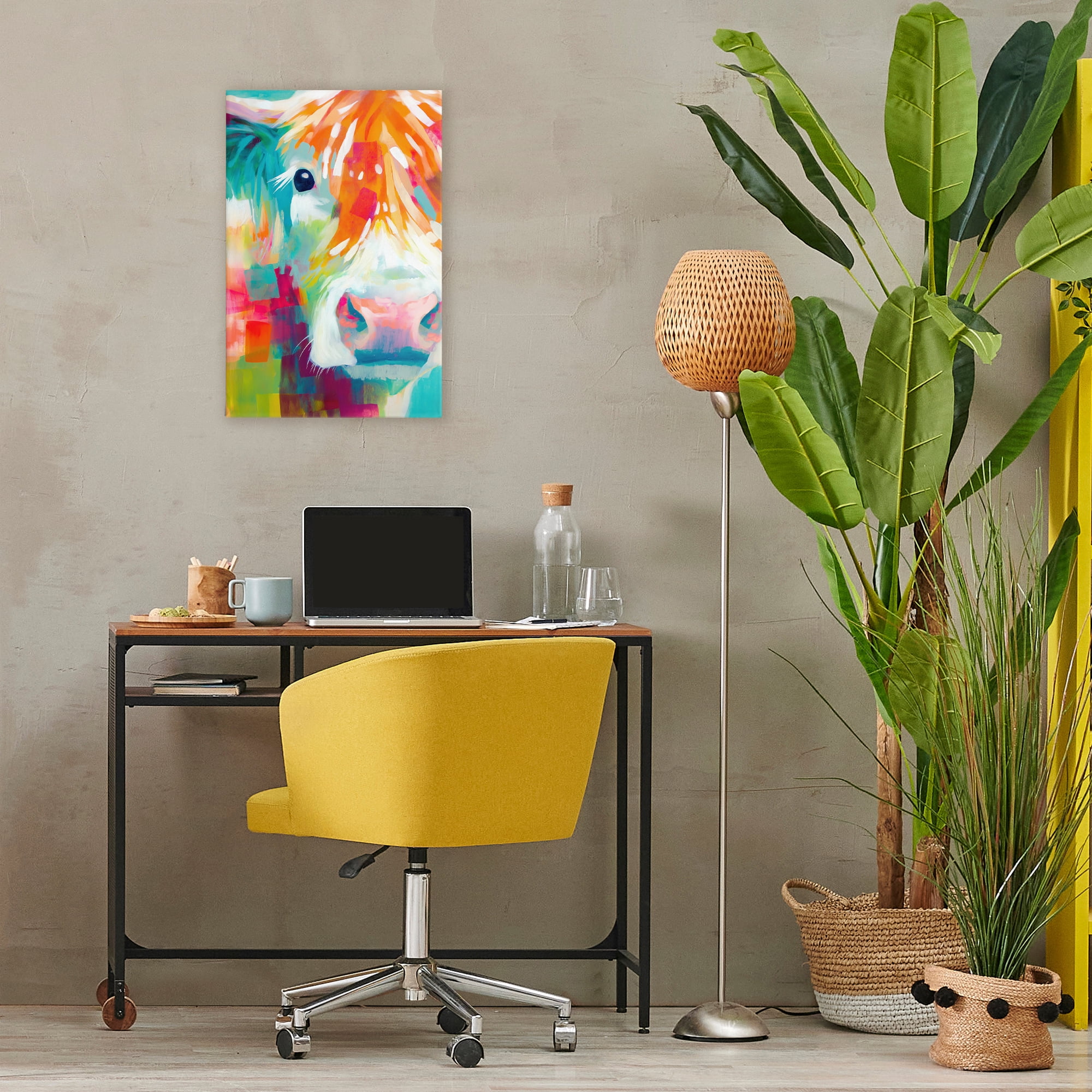 Stupell Industries Highland Portrait in Brights Canvas Wall Art, design by Chromatic Storm Studio