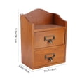 thumbnail image 2 of 1pc Retro Style Wooden Storage Box Wooden Desktop Storage Box for Home (Wood), 2 of 9