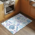 thumbnail image 3 of Blue Conch Coastal Bathroom Rug Washable 2x3 Entryway Rug Non Slip Shell Nautical Summer Beach Botanical Front Door Mat Low Pile Indoor Doormat Throw Floor Carpet for Kitchen Bedroom Entrance, 3 of 8
