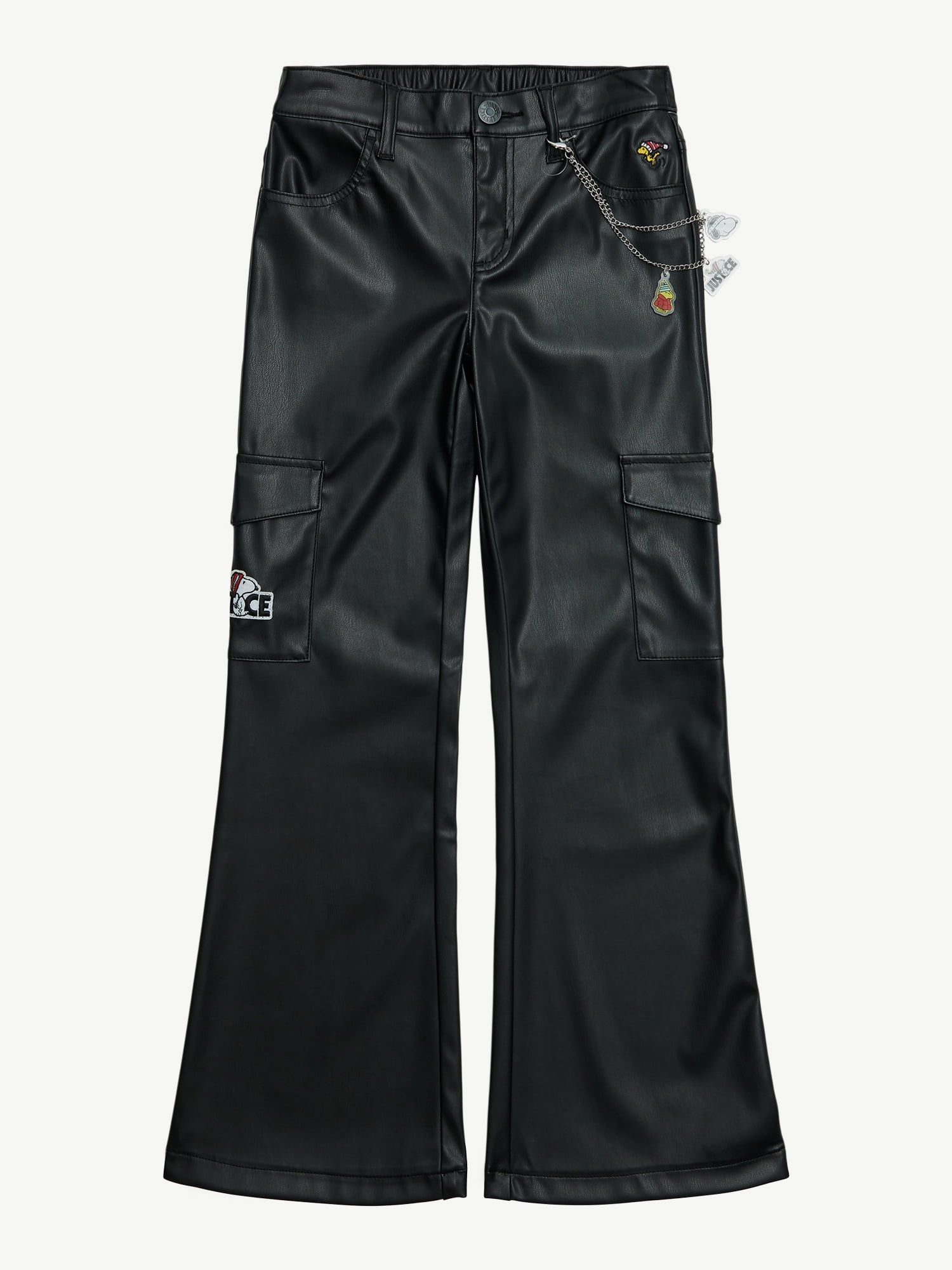 Justice x Snoopy Girls Pleather Flare Cargo, Sizes XS - XLP