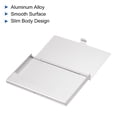 thumbnail image 4 of Uxcell 3.6x2.3x0.3 Inch Name Cards Case Alloy Business Card Holder 2 Pack Silver, 4 of 5