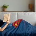 thumbnail image 3 of Mothers Day Soft Flannel Fleece Throw Blanket, Super Mom Iconic Cartoon Shield Fantasy Hero Funny Comic, Cozy Plush for Indoor and Outdoor Use, 70" x 90", Navy Blue Vermilion, by Ambesonne, 3 of 5