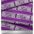 thumbnail image 2 of Soimoi Poly Georgette Fabric Leaves & Floral Block Print Fabric by The Yard 52 Inch Wide, 2 of 4