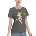 thumbnail image 2 of T-Shirt Basique à Manches Courtes pour Femmes Sailor Moon Lièvre Lunaire, 2 of 6
