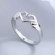 thumbnail image 2 of Anillos de abrazo de mano de corazón romántico para mujer, acero inoxidable, geométrico, palma, amor, gesto, anillo de pareja, boda, regalo de joyería de navidad, 2 of 4
