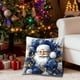 thumbnail image 5 of Uuiauoio Christmas Holiday Pillow Covers Linen Cushion Cases Santa Snowman Reindeer Pattern Decorative Throw Pillow for Sofa Bed Living Room Home Decor Festive Seasonal Accent, 5 of 6