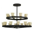 thumbnail image 4 of Meyda Tiffany 156086 Loxley Piedmont 20 Light 72" Wide Ring Chandelier - Dark Roast, 4 of 5