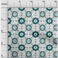 thumbnail image 1 of oneOone Viscose Jersey Dark Teal Blue Fabric Geometric Block Sewing Craft Projects Fabric Prints By Yard 60 Inch Wide, 1 of 5