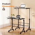 thumbnail image 5 of EDX Standing Desk with Wheels, Height Adjustable Desk, Mobile Rolling Computer Desk for Home Office, Treadmill Desk for Walking Pad, Black, 5 of 10