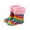 Multicolour, variant on CHENge Rain Boots Kids Waterproofs Lightweight Comfortable Stretchy Elastic Band Outdoor Rainboots Multicolour Size 11