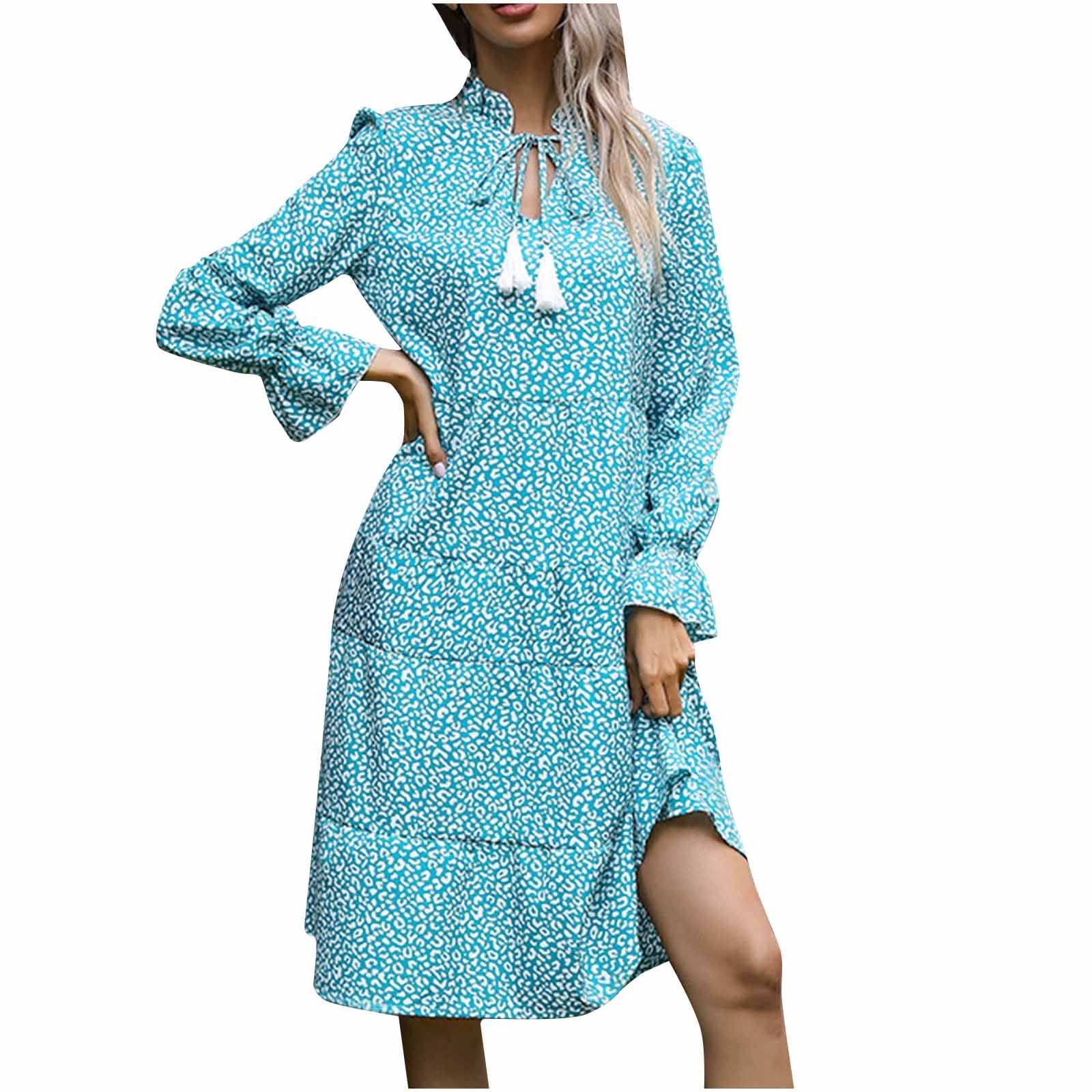 ruffle dress knee length