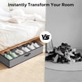 thumbnail image 2 of Riousery 2 Pack Under Bed Shoe Storage Organizer for Closet, Foldable Underbed Shoe Box Container, Holds up to 24 Pairs, Gray, 2 of 8