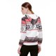 thumbnail image 5 of Otoño Invierno Mujer Sudaderas Con Capucha Manga Larga Estampado De Copos De Nieve Jersey De Bolsillo (S) Likrtyny Mujer, 5 of 6