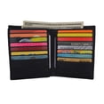 thumbnail image 4 of Men's Leather Bifold Credit ID Card Holder Wallet Clutch Billfold Purse Black, 4 of 9