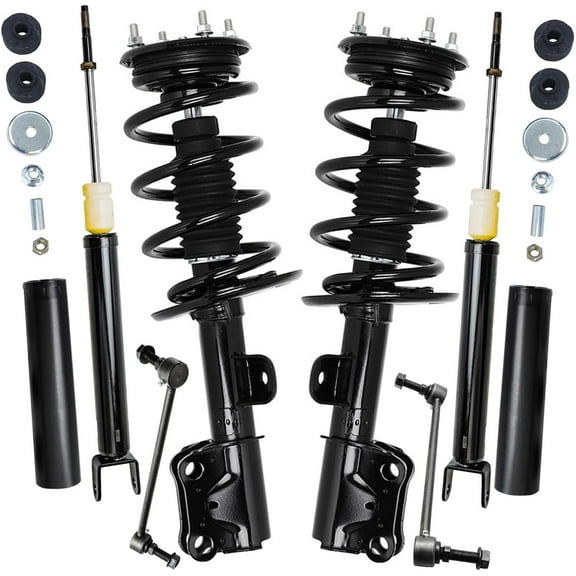 Detroit Axle - 2.0L Struts Kit for Ford 2013 2014 2015 2016 2017 Taurus, 2 Front Struts with Coil Spring Assembly 2 Front Sway Bar End Links 2 Rear Shock Absorbers Replacement Suspension