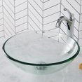 thumbnail image 3 of KRAUS Round Clear Glass Vessel Bathroom Sink, 16 1/2 inch, 3 of 8