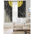 thumbnail image 2 of Yellow Moonlight Kitchen Curtains Modern Rustic Rabbits Botanical Cafe Short Curtains for Bathroom Blackout Window Curtain Grommet Small Window Treatment Tier Drapes for Bedroom Living Room 52"x45"x2, 2 of 9