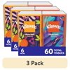 (3 pack) Kleenex On-The-Go Facial Tissues, 6 On-The-Go Packs, 10 Tissues per Pack, 3-Ply