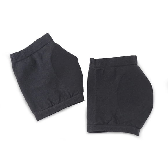 EeaseMX Calcetines de gel de nailon para aliviar el dolor de talón, protección para el talón, calcetines hidratantes para pedicura de pies, protector de talón - Talla M (negro)