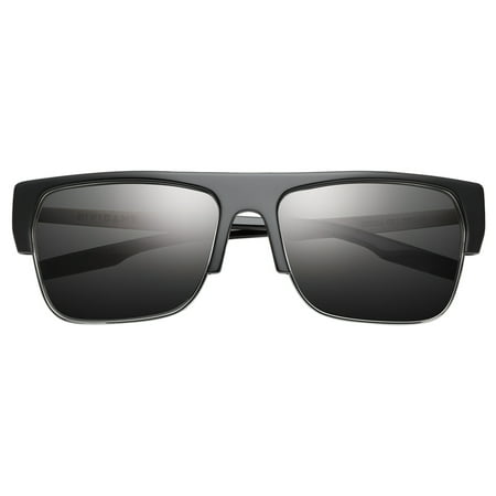 IVI Eyewear Dividant Polished Black-Chrome Frmae With Grey Lens Sunglasses