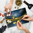 thumbnail image 5 of Space Cutting Board, Surreal Single Tree on Galaxy with Stars Meteors Unusual Sci Fi Panorama Print, Decorative Tempered Glass Cutting and Serving Board, Small Size, Brown Purple Blue, by Ambesonne, 5 of 5