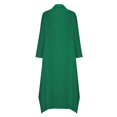 thumbnail image 4 of Linen Dress Long Skirt Shirt For Women Dress Woman And Elegant Large Size Solid Colour Dress Casual Lapel Casual Work Dress Midi Dress Elegant Loose Long Tunic With Pockets Wrap Dresses for Women, 4 of 4