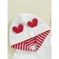 thumbnail image 5 of Newborn Baby Girl Valentine's Day Jumpsuit 3 6 9 12 Months Long Sleeve Love Heart Hooded Romper Bodysuit, 5 of 8