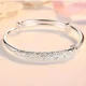 thumbnail image 1 of Brazaletes de plata de ley 925 a la moda, dijes de pulsera abiertos bonitos para mujer, joyería de moda, ajuste de tamaño, brazalete para fiesta de boda, 1 of 2