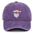 thumbnail image 6 of GBSYEWXS Men Baseball Cap Cartoon Print Washed Distressed All-Season Christmas Purple Polyester Hat, 6 of 6