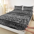 thumbnail image 3 of Castle Fairy Boys Girls Leopard Print Full Size Sheets,Animal Print Patchwork Bed Sheets, 3 of 7