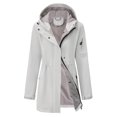 thumbnail image 4 of Vinsonshop Women Rain Jacket Long Raincoat for Women Casual Outerwear Raincoats for Women with Hood Womens Zip Up Jacket Hooded Jacket Women Hiking Jacket Women White 4XL, 4 of 9