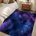 thumbnail image 5 of Abstract Starry Sky Washable Area Rugs 4'x6', Blue Purple Black Night Sky Star Low Pile Throw Living Room Rug Non-Slip Sturdy Edge Binding Carpet for Indoor Entryway Bedside Kitchen, 5 of 9