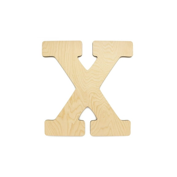 Essentials By Leisure Arts Arts Wood Letter 13" Birch X