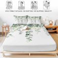 thumbnail image 5 of Twin Sze Fitted Sheet Set - Eucalyptus Leaves 2 Piece Bedding Sets 16" Deep Pocket Fitted Sheet with 1 Pillowcase, Spring Farmhouse Retro Botanical Brushed Microfiber Hotel Luxury Bed Sheets, 5 of 9