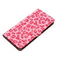 thumbnail image 2 of for Samsung Galaxy S21 Plus PU Leather Flip Case, Stylish Wrist Strap Kickstand Magnetic Card Slots Pattern Shockproof Protective Durable Portable Ultra Slim Case for Men Women - Pink Leopard, 2 of 7