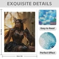 thumbnail image 3 of Diamond Art Kits for Adults - 5d Warrior Fantasy Cat Sunrise Mythical Diamond Painting for Adults, Diamond Art for Adults Beginners, Diamond Painting Kits for Adults for Home Wall Decor, 3 of 7