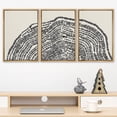 thumbnail image 2 of PixonSign Framed Canvas Print Wall Art Set Duotone Geometric Wood Tree Ring Collage Abstract Shapes Illustrations Modern Art Boho Decorative for Living Room, Bedroom, Office - 16"x24"x3 NATURAL, 2 of 5