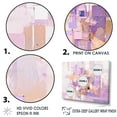 thumbnail image 5 of Designart "Abstract Shades Of Pink And Purple I" Abstract Shapes Picture Framed Canvas Prints, 5 of 5