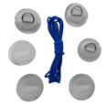 thumbnail image 1 of 6Pcs Almohadilla De En D De Acero Inoxidable 316 / Y 5m 16.4 'Cordón Elástico Azul Para Bote Inflable De PVC Bote De Vela Ligera - Sin P gris Baoblaze Parche de anillo en D para kayak, 1 of 8
