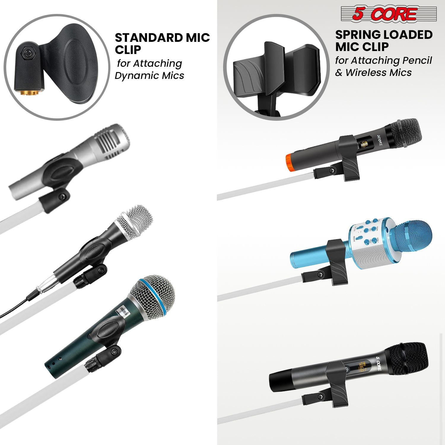 Tripod Mic Stand Floor 2Pcs Adjustable 18 to 72 Inches Sturdy Boom Arm Holder Microphone Stands Pedestal Para Microfono for Singing