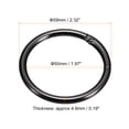 thumbnail image 2 of Uxcell Round Spring O Rings, 12Pcs 2.32 Inch OD Trigger Buckle Snap Clips for Bags, Purses, Keyrings, Black, 2 of 7
