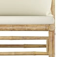 thumbnail image 5 of vidaXL 8 Piece Patio Lounge Set with Cream White Cushions Bamboo, 5 of 7