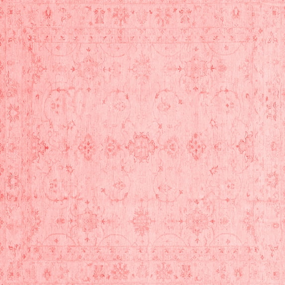 Ahgly Company Indoor Square Oriental Red Traditional Area Rugs, 6' Square