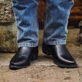 thumbnail image 3 of Men's Classic Western Cowboy Boots, Embroidered Pointed Toe Mid-Calf Boots, Riding Boots with Slip-Resistant Sole Black/Burgundy, 3 of 6