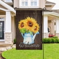 thumbnail image 5 of Welcome Sunflower Watering Can Flowers Burlap Garden Flag, Double Sided Seasonal Summer Fall Home Decor Outdoor Decorative Small Flags for Yard Lawn Patio Farmhouse, 12.5 x 18.5 inch, 5 of 6