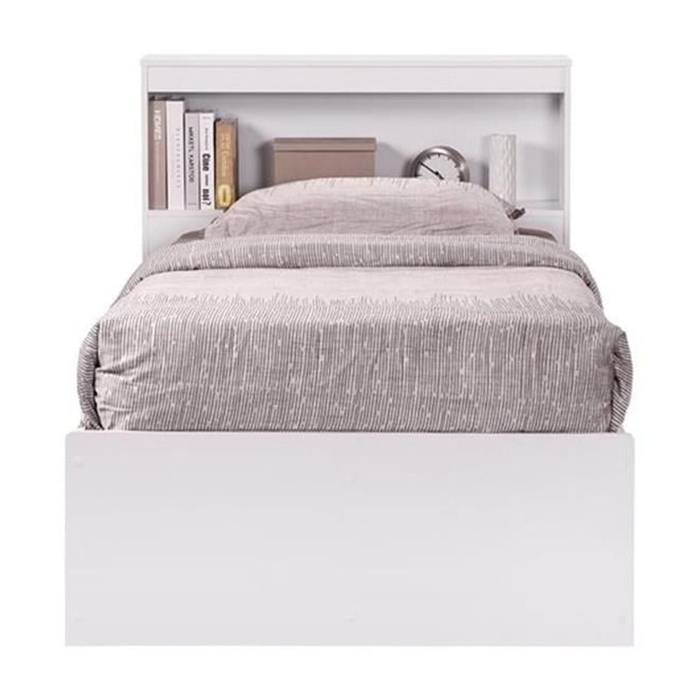 Pemberley Row Engineered Wood White Twin Captain Storage Bed Rectangular 85.6" Unassembled